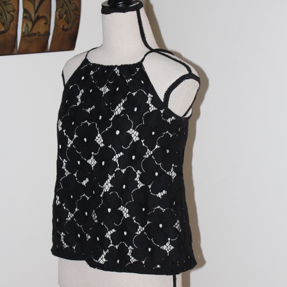 Liv Los Angeles, Anthropology  floral eyelet cutouts tank top - Picture 2 of 8